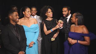 Omari Hardwick and Power Cast and Crew Backstage at NAACP Awards Exclusive [upl. by Llertnov]