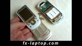 Disassembly Sony Ericsson W550i  Battery Glass Screen Replacement [upl. by Eruza]