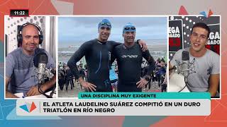 EL ATLETA LAUDELINO SUÁREZ COMPITIÓ EN UN DURO TRIATLÓN EN RÍO NEGRO [upl. by Nereil724]