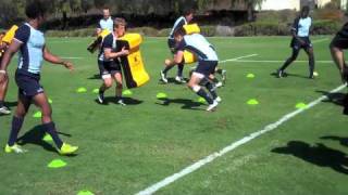 Rugby IQ  V Tackle Drill [upl. by Livvy]