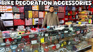 Bike Modification Accessories Wholesale Shop😱 Low Price Bike Accessories🤔 Pak Moto [upl. by Youlton163]