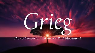 Grieg  Piano Concerto in A minor 2nd Movement Op 16 II Adagio [upl. by Leakcim951]