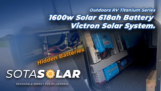 Outdoors RV Titanium Series Victron Solar System Install 1600w 600ah Heated Lithium Battery [upl. by Vivian]