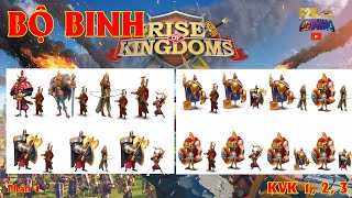 Phần 1 Các loại tướng Bộ binh KVK 1 2 3 và cách kết hợp  Types of Infantry Rise of Kingdoms [upl. by Yvel]