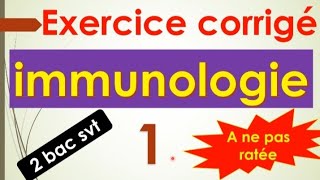 2 bac svt exercices corrigés 1 immunologie [upl. by Nauqed]