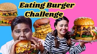 EATING BURGER CHALLENGE  BURGER CHALLENGE  ONLY EATING BURGER  priyasplanet foodie trending [upl. by Brockwell]