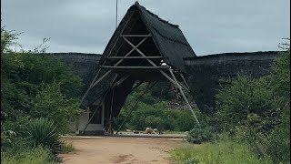 African Architecture  Thatched Roof at Lepokole Nature Reserve 🇧🇼 [upl. by Ynnos937]