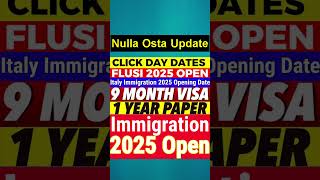 Italy Decreto Flussi 2025  WORK VISA OPEN IN 2025 [upl. by Legin678]