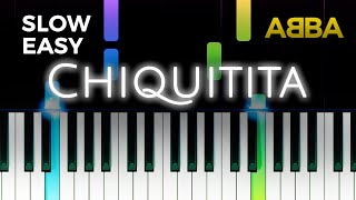 ABBA  Chiquitita  SLOW EASY Piano TUTORIAL by Piano Fun Play [upl. by Atiuqer]