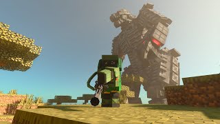 mega godzilla VS Gun 3D Addon MCPE in Minecraft PE  MMCRAFT TV [upl. by Alaek]