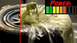 Oobleck 🆚 800W Subwoofer in the Tire [upl. by Barby]