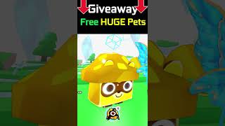 Giveaway 2 FREE Golden HUGE Pet in Pet Simulator 99 shorts petsim99 giveaway [upl. by Meade750]