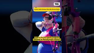 paralympics2024  Pregnant British archer Jodie Grinham wins bronze medal viral shorts [upl. by Verne]