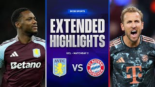 Aston Villa vs Bayern Extended Highlights  UCL League Phase MD 2  CBS Sports Golazo [upl. by Aleunamme]