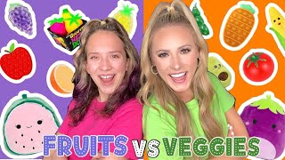 FRUITS 🍌🍊🍒 VS VEGETABLES 🌽🍅🥦 LEARNING EXPRESS SHOPPING CHALLENGE [upl. by Mohandas]