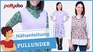 Pullunder  Slipover selber nähen  Nähanleitung für das Herbst Must Have mit VAusschnitt 🍂🤩 [upl. by Arezzini825]