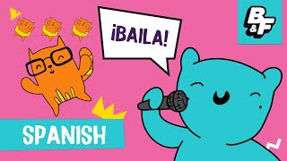 Learn Spanish with BASHO amp FRIENDS  Baila Body Parts Brain Break [upl. by Anikal]