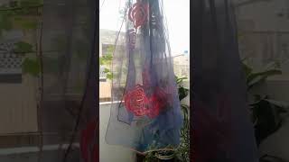 Hand Painted Organza Dupatta [upl. by Arihay]