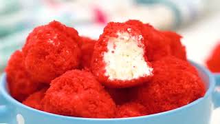 Red Velvet Cheesecake Bites Recipe 🤩  Cooking With Joy [upl. by Gracye]