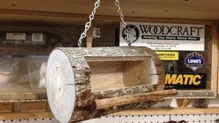 How To Make a Log Bird Feeder [upl. by Sherfield]