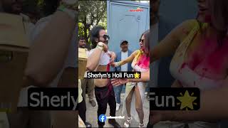 Bollywood Update See Sherlyn Chopra in full Holi mode [upl. by Gertrudis]