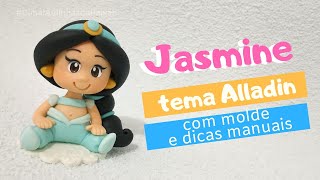 Jasmine tema Alladin Biscuit passo a passo com molde e dicas manuais [upl. by Aarika]