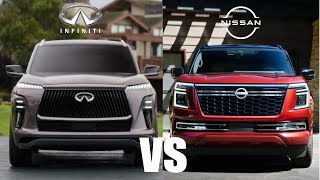 Nissan Armada vs Infiniti QX80 2025 Battle of opulence [upl. by Dominic130]