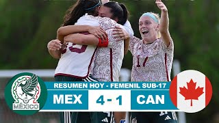 Mexico Femenil vs Canada 41 Resumen Goles 2022 [upl. by Esinel]