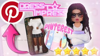 PINTEREST OUTFITS ONLY in DRESS TO IMPRESS [upl. by Sancha]