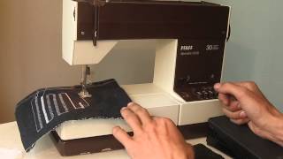 Pfaff Tipmatic 1035 Nähmaschine Sewing machine Швейная машина test шифон джинс кожа [upl. by Adnwahsar]