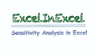 Sensitivity Analysis in Excel [upl. by Ahsilac]