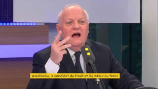 Présidentielle  François Asselineau prédit quotlexplosion de leuro quel que soit le président éluquot [upl. by Adnauq]