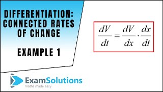 Differentiation  Connected Rates of Change  Example 1  ExamSolutions [upl. by Edylc]