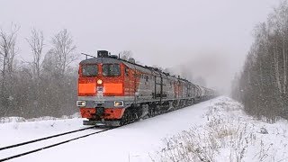 Двойная тяга 2ТЭ10М2282  2ТЭ10М0363  Double traction 2TE10M2282  2TE10M0363 [upl. by Susana]