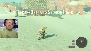 Gerudo Highland Skyview Tower  Zelda Tears Of The Kingdom TOTK [upl. by Aikmat]