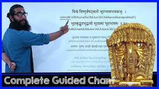 Vishnu Sahasranama Stotram Sanskrit Guided Chant With Dhyanam Purvaamp Uttara Nyasa [upl. by Favien7]