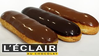 Léclair au chocolat forme parfaite et 3 types de glaçage [upl. by Eitac]