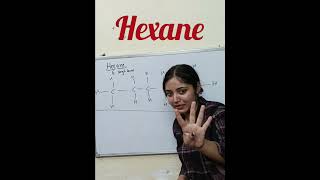 Hexane Structure l nomencleature l carbon and its compounds l class 10science [upl. by Ahsilrak]