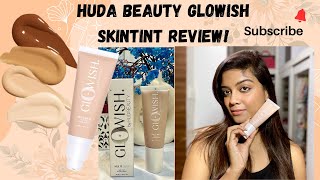 HUDA BEAUTY GLOWISH MULTIDEW SKINTINT REVIEW  MEDIUM 5  Best tinted moisturiser for natural makeup [upl. by Neemsay]