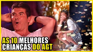 As 10 melhores Crianças que Ganharam o quotBOTÕES DE OUROquot no Americas Got Talent Parte 1 [upl. by Oizirbaf803]