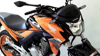 CB TWISTER 2019 LARANJA EQUIPADA  Carlos Rods Motovlog [upl. by Terrene]