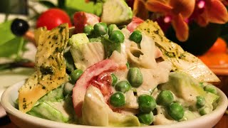 Artichoke Tomato Avocado Pea Endive Salad with Garlic Cashew Dressing  Take 3 [upl. by Elletsirhc]