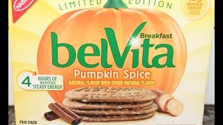 Belvita Breakfast Pumpkin Spice Biscuits Review [upl. by Nikki517]