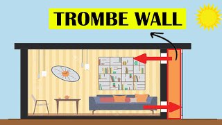 TROMBE WALL  HOW ITS WORKSSOLAR HEATING TECHNIQUE [upl. by Nebuer500]