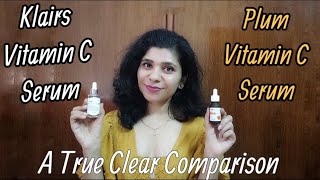 Klairs vs Plum Vitamin c Serum  Best vitamin c serum for oily acne prone sensitive skin glow boost [upl. by Aniala]