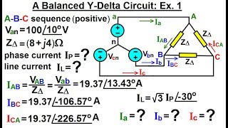 Electrical Engineering Ch 13 3 Phase Circuit 13 of 42 Current YY System 1 [upl. by Adest]