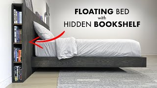 Building a Floating Bed with Bookshelf Headboard [upl. by Aleka]