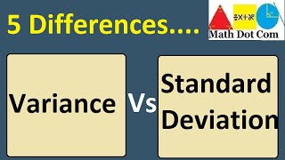 5 Key Differences Between Variance and Standard Deviation in Statistics Math Dot Com [upl. by Nyrahs980]