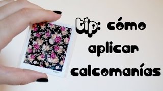 TIP cómo aplicar calcomanías en las uñas [upl. by Ydnar]