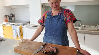 Cooking Steak on the Hot Plate [upl. by Nagam]